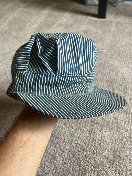 Vintage Other - VTG 70’s Hickory Striped Train Conductor Cap